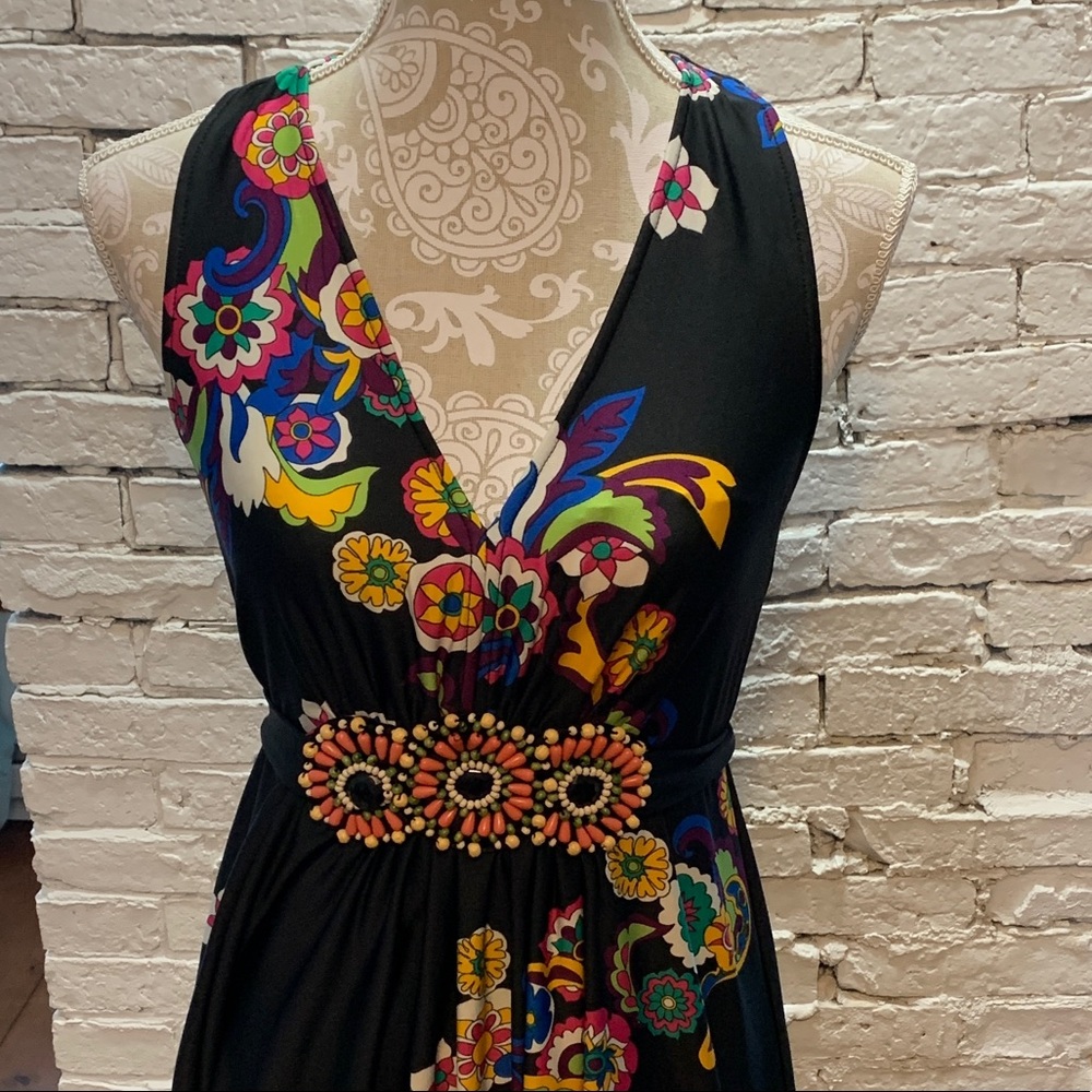 Halter dress with decorative waist